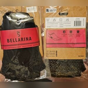 Women's Half Toe Bellarina Grip Toesox Small Black NWT